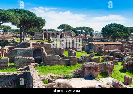 Bloc de Bacchus et Arianna, site archéologique d'Ostia Antica, Ostia, province de Rome, Latium, Italie, Europe Banque D'Images