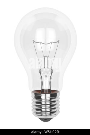 3D render of light à ampoule à incandescence isolated over white background Banque D'Images