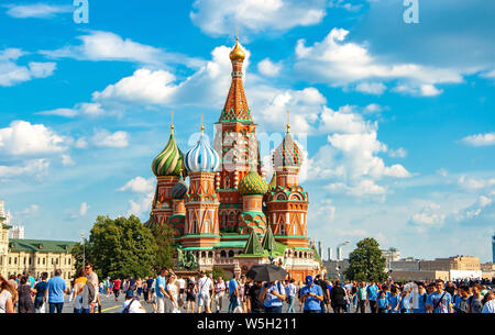 La Russie, le 27 juillet 2019 Moscou--St. La Cathédrale de l'Intercession de basilic sur la Place Rouge Banque D'Images