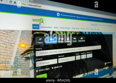 Site web wotif.com Banque D'Images