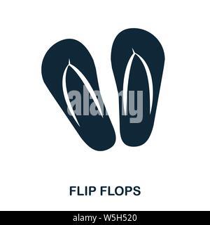 Icône Flip Flops. Motif icône de style plat. IU. Illustration de l'icône des tongs. Pictogramme isolé sur blanc. Prêt à l'emploi pour la conception Web, les applications et les logiciels Illustration de Vecteur