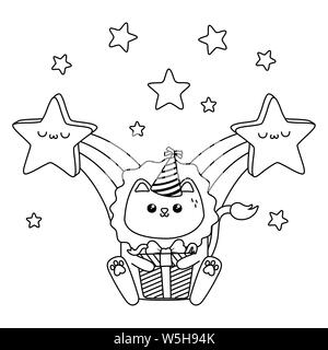 Kawaii Joyeux Anniversaire Image Vectorielle Stock Alamy