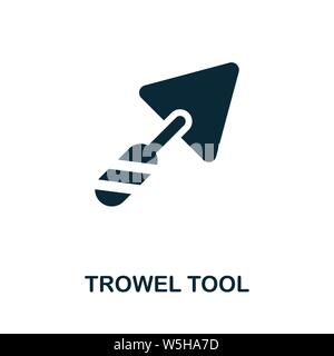 Illustration de l'icône vecteur de l'outil de truelle. Panneau créatif de la collection d'icônes d'outils de construction. Icône d'outil de truelle à plat rempli pour ordinateur et mobile Illustration de Vecteur