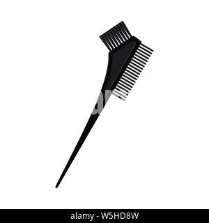 Caricature de teinture des cheveux noir côté brosse deux Illustration de Vecteur