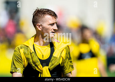 Bad Ragaz, Suisse. 29 juillet, 2019. Le soccer, le camp de formation : Borussia Dortmund Dortmund's Marco Reus montres. Crédit : David Inderlied/dpa/Alamy Live News Banque D'Images