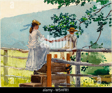 Winslow Homer, peinture, sur le montant, 1878 Banque D'Images