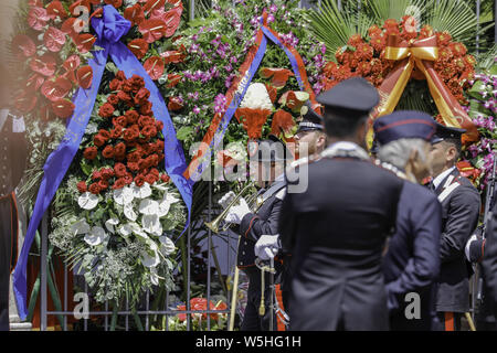 15 mai 2019, Naples, Naples, Italie : Italie 07/29/2019 Somma Vésuvien (NA) de funérailles le carabinier Mario Cerciello Rega tué à Rome par deux Américains. Crédit : Fabio Sasso/ZUMA/Alamy Fil Live News Banque D'Images