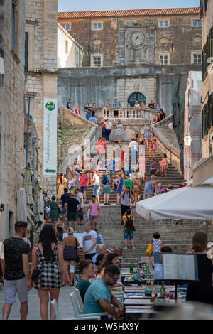 Escalier des jésuites, Old Town, Dubrovnik, Croatie Banque D'Images