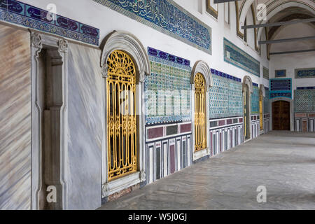 L'intérieur de l'incroyable et magnifique palais de Topkapi à Istanbul, Turquie Banque D'Images