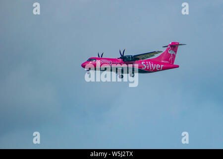 Orlando, Floride. Juillet 09, 2019 . Les compagnies aériennes d'argent arrivant à l'Aéroport International d'Orlando Banque D'Images