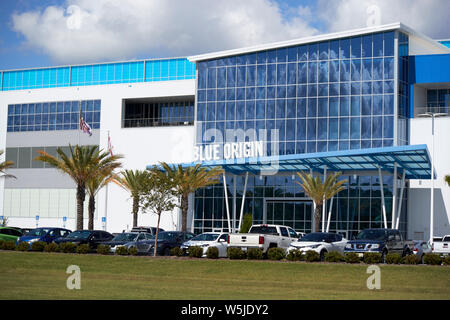 De l'aérospatiale et de l'origine bleue spaceflight services company building centre spatial Kennedy titusville floride usa États-Unis d'Amérique Banque D'Images