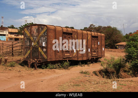 Gare dans la ville de Moshi, Afrique Banque D'Images