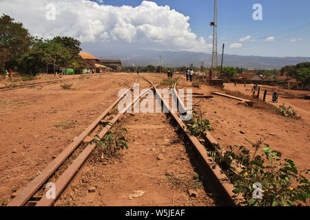 Gare dans la ville de Moshi, Afrique Banque D'Images