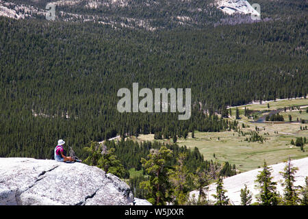 Lembert Dome en vallée de Yosemite Banque D'Images