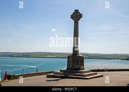 Padstow, Cornwall, Angleterre, Mai 2019, un mémorial pour les hommes qui ont été tués se battre pour leur pays durant la Seconde Guerre mondiale 1 Banque D'Images