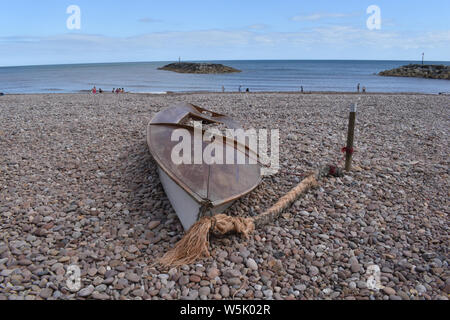 Bateau abandonné, Greenbottom, Devon, UK Banque D'Images