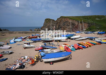 Belle vue de Hope Cove dans le sud du Devon Banque D'Images