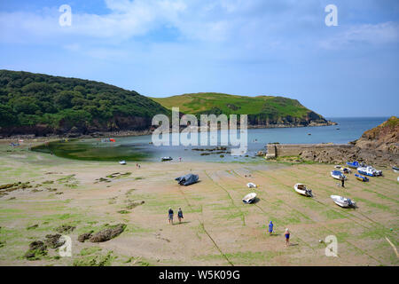 Belle vue de Hope Cove dans le sud du Devon Banque D'Images