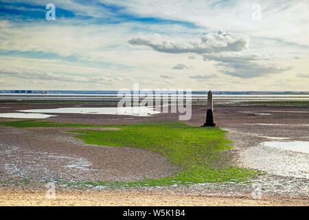 7 octobre 2018 Chalkwell beach, Essex, Angleterre Banque D'Images