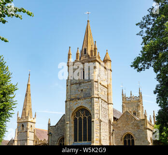 L'église Saint-Laurent, Evesham, Worcestershire, Angleterre, RU Banque D'Images