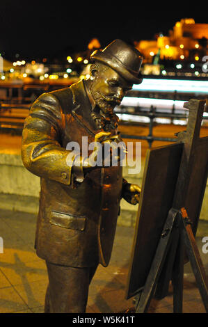 Des statues dans Budapest Hongrie Banque D'Images