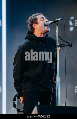 Liam Gallagher à Finsbury Park, Londres, le vendredi 29 juin 2018 Banque D'Images