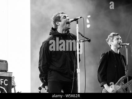 Liam Gallagher à Finsbury Park, Londres, le vendredi 29 juin 2018 Banque D'Images