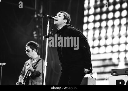 Liam Gallagher à Finsbury Park, Londres, le vendredi 29 juin 2018 Banque D'Images