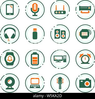 Home appliances vector icons pour la conception d'interface utilisateur Illustration de Vecteur