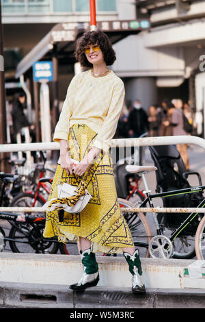 Street s'enclenche lors de la Tokyo Fashion Week Automne/Hiver 2019 à Tokyo, Japon, 20 mars 2019. Banque D'Images