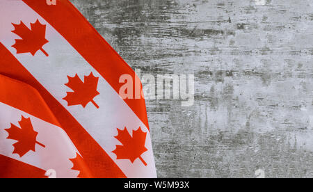 Drapeau canadien avec word août heureuse célébration de la fête du Canada Banque D'Images