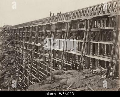 Dale Creek Bridge Union Pacific Railroad Company par Andrew J. Russell. Banque D'Images