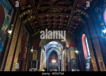 Presbytère avec plafond cathédrale arménienne, vault, Lviv, Ukraine Banque D'Images