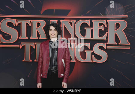 Stranger Things 3 Premiere saison comprend : Finn Wolfhard Où : Los Angeles, California, United States Quand : 28 Jun 2019 Apega/WENN.com Crédit : Banque D'Images