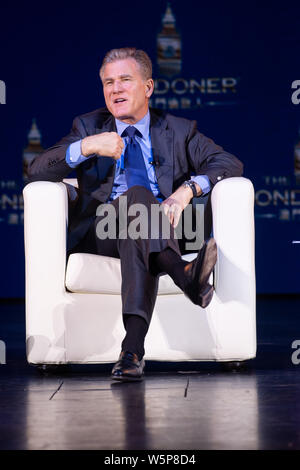 Las Vegas Sands Président et chef Rob Goldstein assiste à une conférence de presse pour "The Londoner dans Macao, Macao, Chine, 8 mai 2019. Sands China's trans Banque D'Images