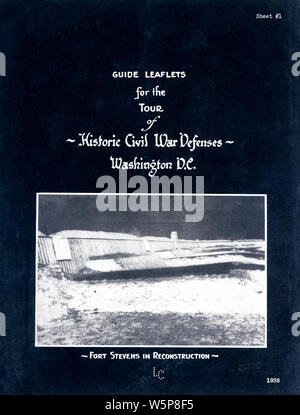 Cartes de la guerre civile 0474 dépliants Guide pour la visite de la ville historique de la guerre civile de défense Washington DC reconstruire et réparer inversé Banque D'Images