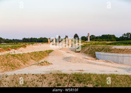 Italie Vénétie Pedemontana Veneta l'autoroute en construction Banque D'Images