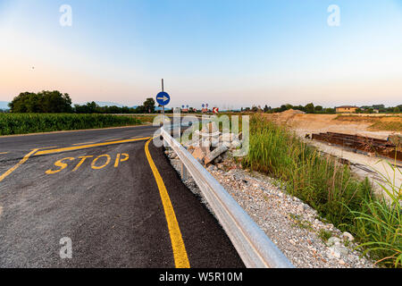 Italie Vénétie Pedemontana Veneta l'autoroute en construction Banque D'Images