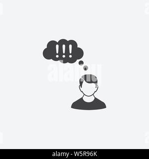 Icône de glyphe imagination. Design monochrome élément simple. Icône d'imagination en noir pour le Web et les mobiles. Collection gestion de projet Illustration de Vecteur