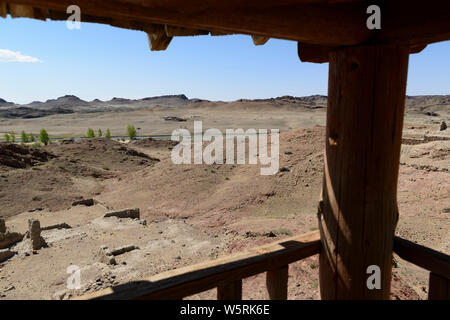 Ongi Monastery in Dundgovi Province, la Mongolie. Vue sur le Monastère de Barlim sur le côté nord de l'Ongi river. Vue du monastère de Khutagt Banque D'Images