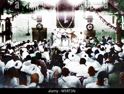 Mahatma Gandhi Annie Besant et Srinavasa Sastri Tamil Nadu Inde Asie Septembre 1921 Banque D'Images