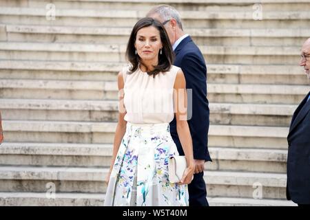 Madrid, Espagne. 30 juillet, 2019. Reine Letizia visite la Bibliothèque nationale d'Espagne à Madrid, Mardi 30 Juillet 2019 Crédit : CORDON PRESS/Alamy Live News Banque D'Images