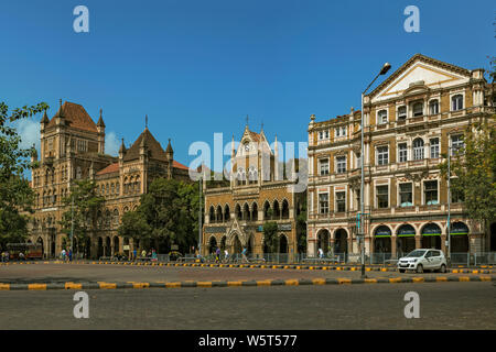 24-Apr-2015-Elphinstone College David Sassoon Library Building Army Navy Building et kalaghoda mumbai maharashtra Inde Asie cercle Banque D'Images