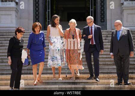 Madrid, Espagne. 30 juillet, 2019. Reine Letizia visite la Bibliothèque nationale d'Espagne à Madrid, Mardi 30 Juillet 2019 Crédit : CORDON PRESS/Alamy Live News Banque D'Images