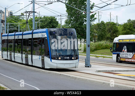 Région de Waterloo Light Rail Transit. Kitchener Waterloo Ontario Canada Banque D'Images