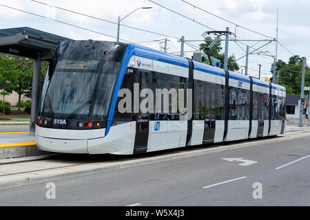 Région de Waterloo Light Rail Transit. Kitchener Waterloo Ontario Canada Banque D'Images