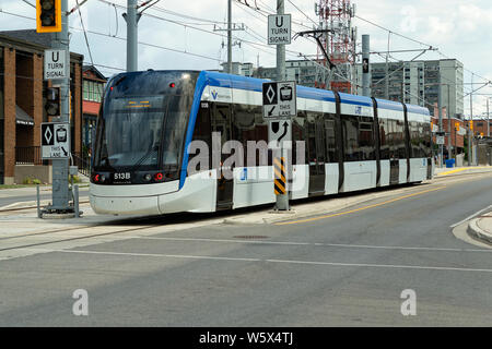 Région de Waterloo Light Rail Transit. Kitchener Waterloo Ontario Canada Banque D'Images