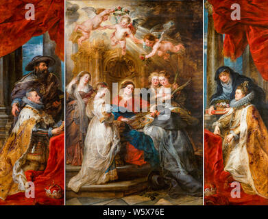 Peter Paul Rubens, le Triptyque de Saint Ildefonse, peinture, 1630-1632 Banque D'Images