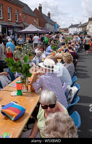 Holt rue festival fête alimentaire fest, North Norfolk, Angleterre Banque D'Images