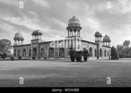 Agra , Uttar Pradesh , Inde , novembre 24.2015 - vue du tombeau d'Imariam -uz-Zamani Banque D'Images